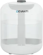 Devanti Aroma Diffuser, 1L Air Humidifier Purifier Essential Oils Car Freshener Vaporizer Aromatherapy Diffusers Scent Booster Home Office Bedroom Humidifiers Steam, Warm LED Night Light White
