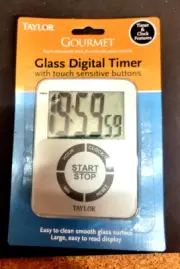 Taylor gourmet glass digital timer w/touch sensitive buttons # 5891