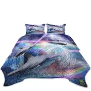 Cool Crazy Space Laser Sharks Coverlet