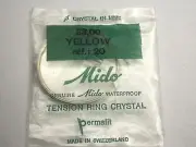 Permafit Waterproof 33mm Mido Vintage Watch Crystal Permafit Yellw Tensn Rng #20