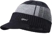 [Yixda] Men's Winter Warm Beanie Hat Knitted Hat Cap with Peak