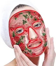 Cooling Mask Face Ice Eye Mask Ice Cold and Hot Compress Face Mask Face Spa for Pressure Headaches, Swollen and Tired Eyes