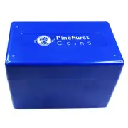 Pinehurst Coins Blue Storage Box for 10 Individual Certified Coins Fits NGC /...
