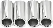 4 PCS/lot Car Exhaust Tip Trim Exhaust Cover Compatible For BMW X5 G05 X6 G06 X7 G07 TailTip Nozzle Muffler Tip Tuning(Silver)