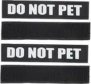 JOINPAYA 2Pairs Reflective Vest Tags for Dog Harnesses Removable Puppy Harness Stickers Durable PU Material for Easy Installation Service Dog Vests and Accessories