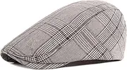 [Comforso] Mens Flat Cap, Wool-Touched Flat Ivy Hat, Men's Tweed Newsboy Caps, Classic Check Berets, Duckbill Cap Adjustable, Women Berets, Accessories for Cool Girls, Winter Hats
