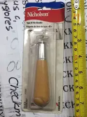 VTG NOS Nicholson File Handle Type B No.21522 Wood USA Made Rare Carpenters Tool