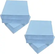 2 Ply 200 count Light Blue Napkins Disposable RosyDecor Baby Blue Napkins Baby Shower Boy Napkins Sky Blue Cocktail Napkins For Party and Events (200, light_blue)