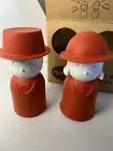 QUALY Salt and Pepper Shakers Mr. Pepper & Mrs. Salt, Red
