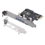 PCIE to USB 3.1 Type C & 2 Port USB 3.0 Type A PCI Express Adapter Card SATA 15P