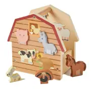 Studio Circus Farm Animal House Interactive Children's Wood Educational Toy 12m+