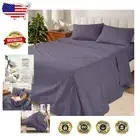 Crisp Percale 3-Piece Twin Sheet Set - Lightweight Organic Cotton, Dusty Purple