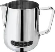 600ml Milk Frothing Thermometer Espresso Coffee Pitcher Measurements Inside for Milk Coffee Latte Cappuccino Stainless Steel Jug