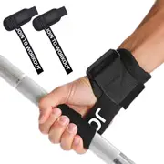 2PCS Weight Lifting Wrist Bar Straps Pull-up Support Strap Grip Strength Band