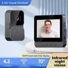 Doorbell Video Intercom Camera Inteligente Wireless Night Vision 4.3inch Screen