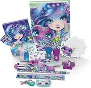 Nebulous Stars Deluxe Secret Diary Set -Complete Journal Kit for Kids 7+, Includes 6-Color Pen, Lock & Key, Deco Tape, Stamps, Stickers & More