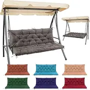 Matalde Outdoor Cushions for Patio Furniture, Patio Furniture Cushions with backrest and Straps, 60x40 inches, 4" Thick,Porch Swing Cushions for Lawn, Backyard and Garden Dark Gray