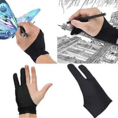 1pc Two Finger Anti-fouling Glove For Artist Drawing & Pen Graphic Tablet Pad-