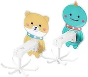 Amosfun 2pcs Cartoon Rotating Hook Swivel Wall Hooks for Kitchen Utensils Bathroom Supplies and Material No Space Saving Design