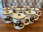 Vintage John Deere Coffee Mugs Gibson Tractor Farming (Set of 8) Cups