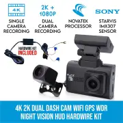 Elinz 4K 2K Dual Dash Cam WiFi GPS Car Camera Recorder WDR Night Vision Hardwire Kit