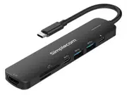 Simplecom Cht570 Usb-C Superspeed 7-In-1 Multiport Hub Adapter Hdmi 2.0 Docking