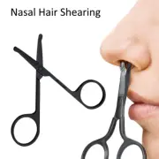 Curved & Rounded Facial Hair Scissors Stainless Steel for Men Mustache Nose Hair