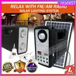 SOLAR PANEL LIGHTING KIT WITH 3 LED BULBS AS EMERGENCY LIGHT