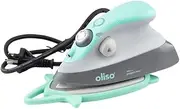 Oliso Mini Project Compact Iron Blue Green Aqua with Silicone Mat