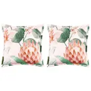 2PK Bianca Sidney Square Blush Polyester/Cotton Cushion 43x43cm