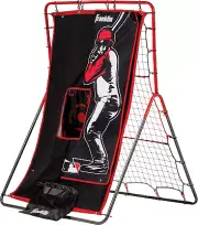 Baseball Pitching Target and Rebounder Net - 2-In-1 Switch Hitter Pitch Trainer
