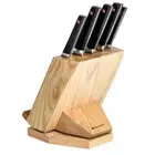 6pc Kamati Avant-Garde Revolving Chef Knife/Knives Block Set w/ Tablet Holder