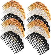 Vaguelly 12pcs Retro Hair Side Combs for Women Elegant Headpiece Colors for Go Styling Gentle Combing Versatile Hair Decorations