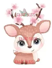 Sublimation Print Baby Deer Ready to Press Heat Transfer