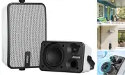 Outdoor Bluetooth Speakers, IPX5 Waterproof 400W Wall Mount Speaker, Powerful
