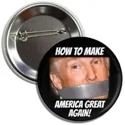 [Generic] "MAGA" How to Make America Great Again Funny Trump Button, 2.25 Inches, Anti-Trump Badge Pin, Standard, Metal, no gemstone
