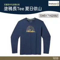 在飛比找蝦皮商城優惠-Smartwool 塗鴉長Tee/夏日依山 深海軍藍 SW0