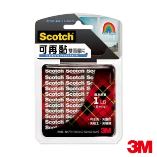 3M 3M Scotch R100S可再黏雙面膠片-18片裝