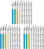 Tofficu 12 Sets Precision Kit Hobby Replacement Blades Set for Arts Crafts Carving Stencil Artwork