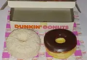Realistic Fake food Prop VTG Dunkin Donuts 2 PC w/ Box ADULT collector MTC