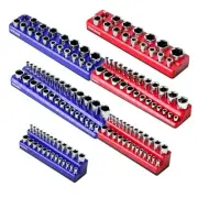 Socket Organizer Magnetic Socket Tray, 6-Pack SAE & Metric 1/2,3/8,1/4 Inch