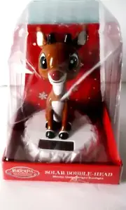 Solar Powered Rudolph The Red Nosed Reindeer Bobble Head