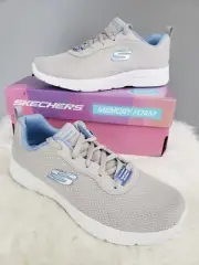 Skechers Women's Dynamight 2.0 Power Plunge Lace up Womens Sneaker Size 10 Gray