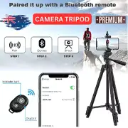 Professional Camera Tripod Stand Mount Remote & Phone Holder for iPhone Samsung.