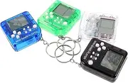 [WATIIFUFU] 4pcs Video Game Keychains Handheld Game Machine Pendant Keychains for Stylish Backpack Purse Decoration Transparent Colors