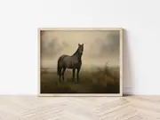 [Namly Design] Poster - Horse in Misty Field