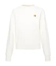 fox-patch sweatshirt XL White