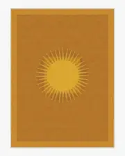 275' x 365' | Machine Washable Runner Rug | Kid & Pet Friendly | Indoor Rug | Matthew Williamson Helios Gold Rug | Ruggable