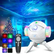LED Astronaut Galaxy Projector Lamp 360° Rotating Starry Sky Light with 7 Nebula Effects Remote Control