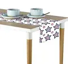 Funky Stars Red & Blue Table Runners - 12"x72" or 14"x108"